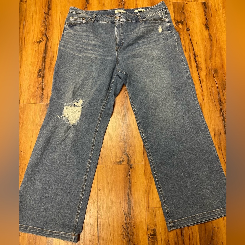 Jessica Simpson size 18W high rise wide leg jeans